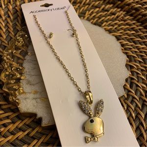 Playboy Bunny Necklace Set